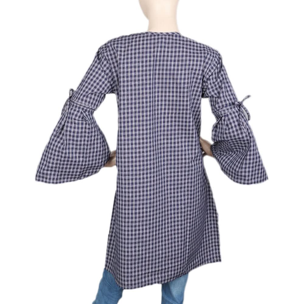 Women's Embroidered Kurti - Navy Blue, Women, Ready Kurtis, Chase Value, Chase Value