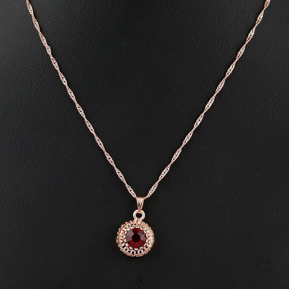 Women's Fancy Locket Set - Golden - Red - test-store-for-chase-value