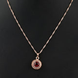 Women's Fancy Locket Set - Golden - Red - test-store-for-chase-value
