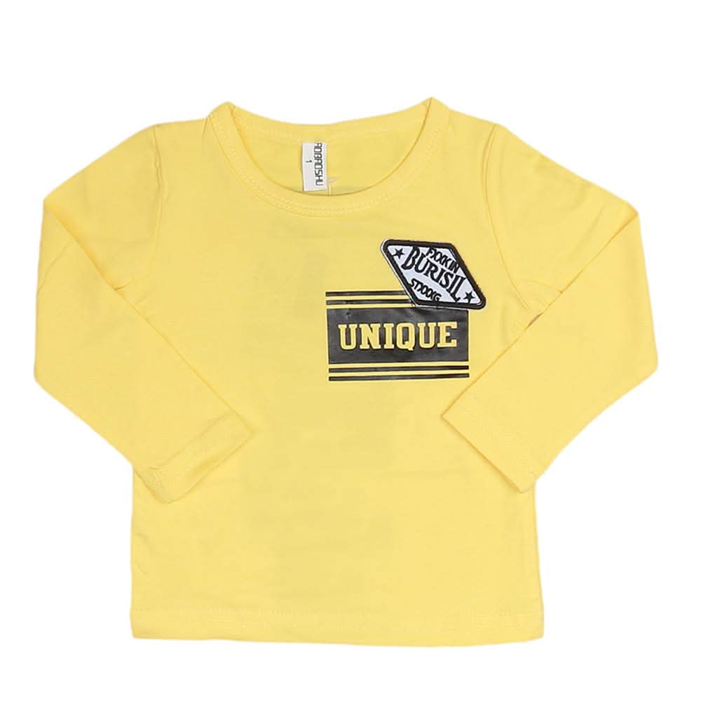Boys Full Sleeves T-Shirt - Yellow, Kids, Boys T-Shirts, Chase Value, Chase Value