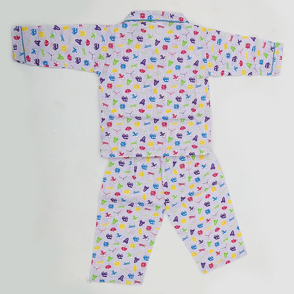 Boys Full Sleeves Night Suit - Purple, Kids, Boys Sets And Suits, Chase Value, Chase Value