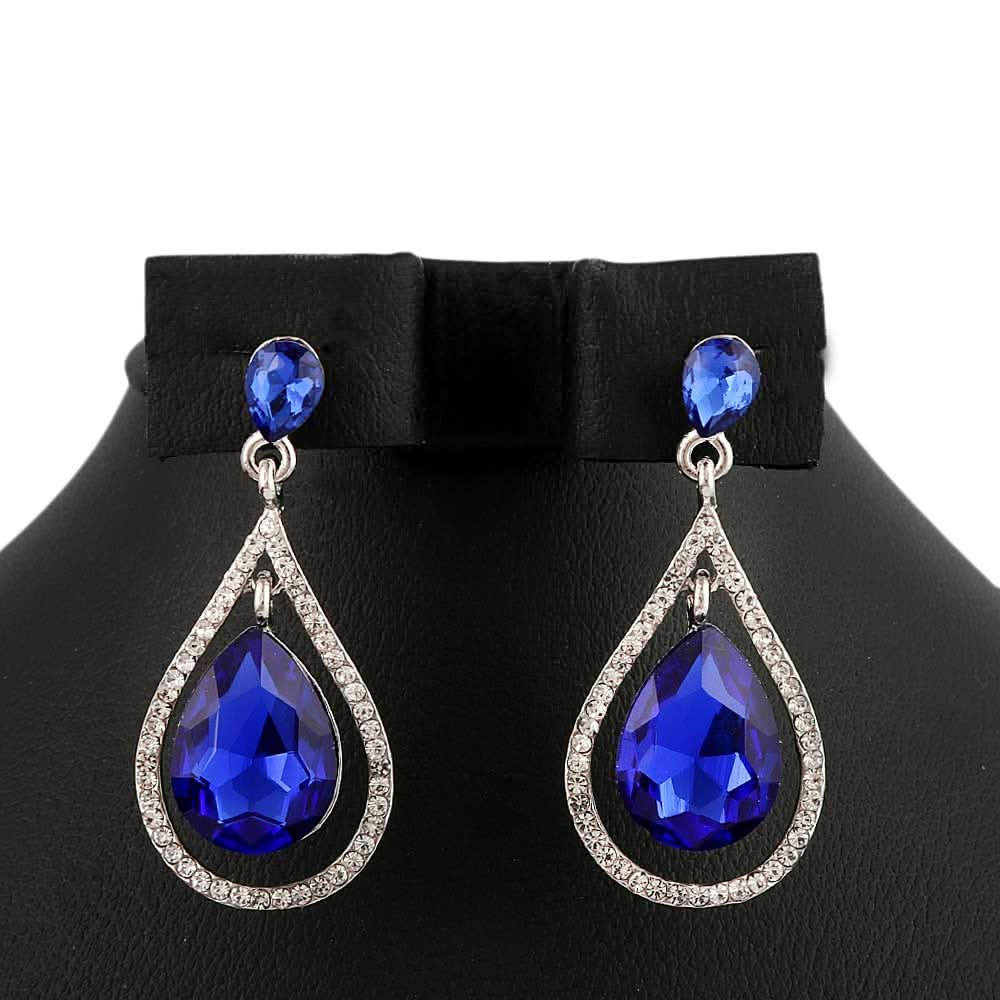 Women's Fancy Earrings - Blue, Women, Earrings & Tops, Chase Value, Chase Value