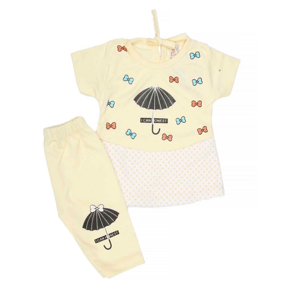 Newborn Girls Suit 2Pcs - Yellow, Kids, NB Girls Sets And Suits, Chase Value, Chase Value