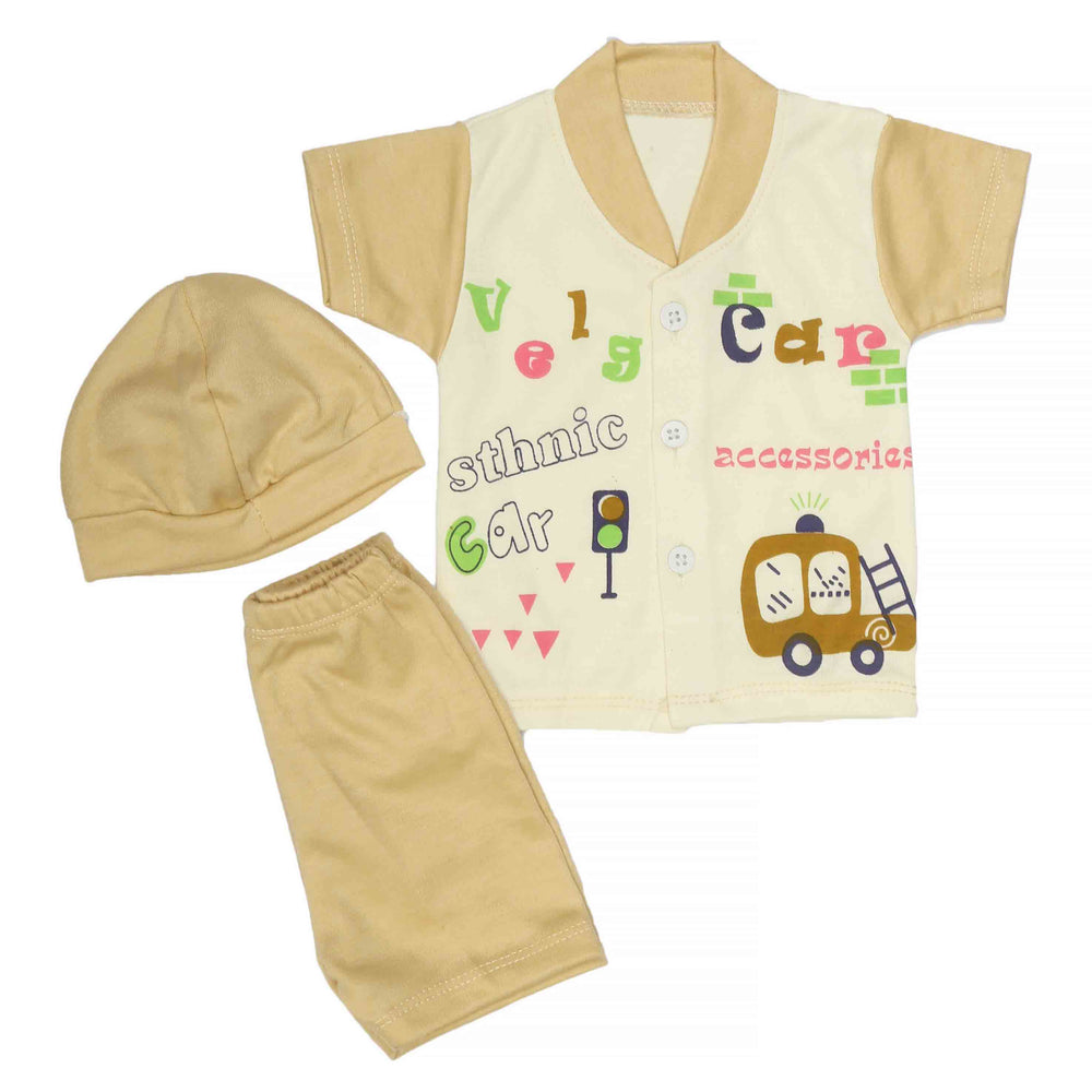 Newborn Boys Suits 3Pcs -Fawn, Kids, NB Boys Sets And Suits, Chase Value, Chase Value