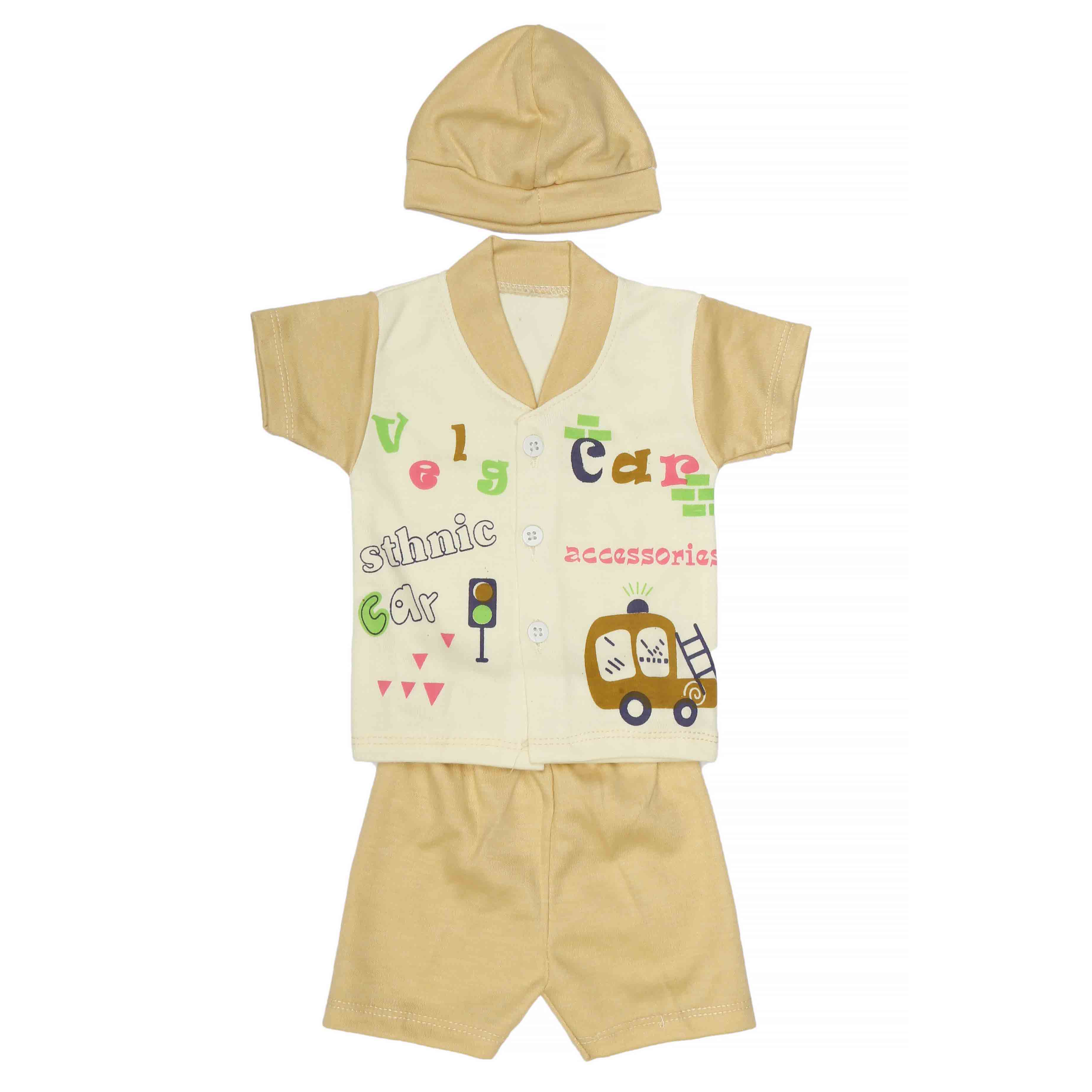Newborn Boys Suits 3Pcs -Fawn, Kids, NB Boys Sets And Suits, Chase Value, Chase Value