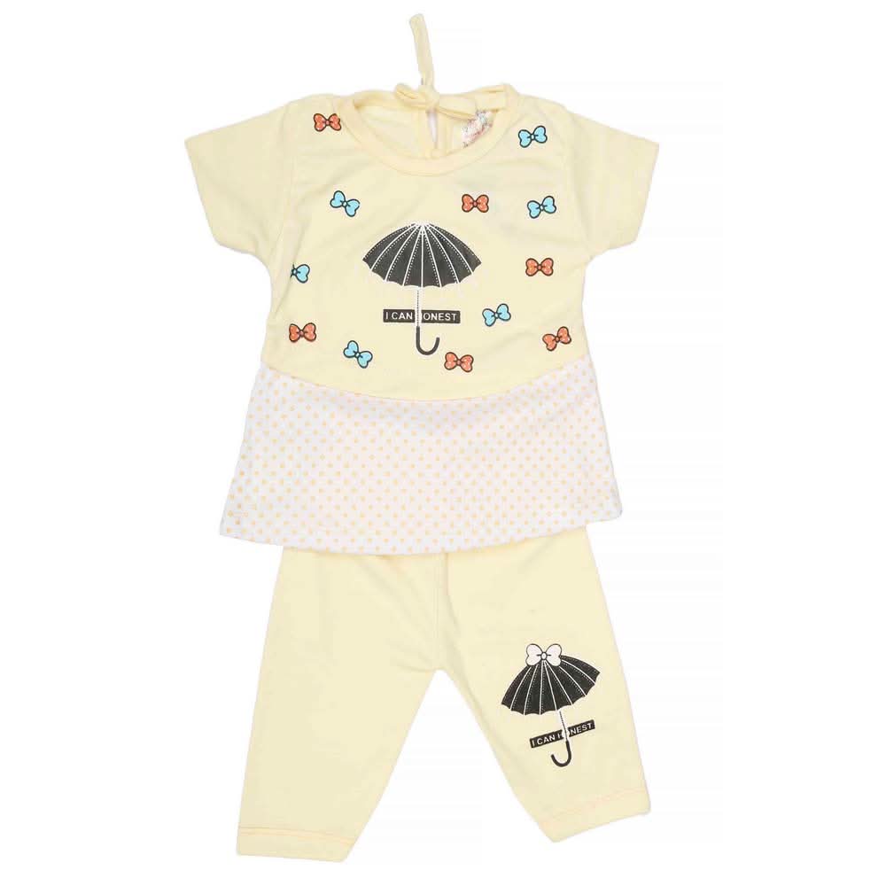 Newborn Girls Suit 2Pcs - Yellow, Kids, NB Girls Sets And Suits, Chase Value, Chase Value
