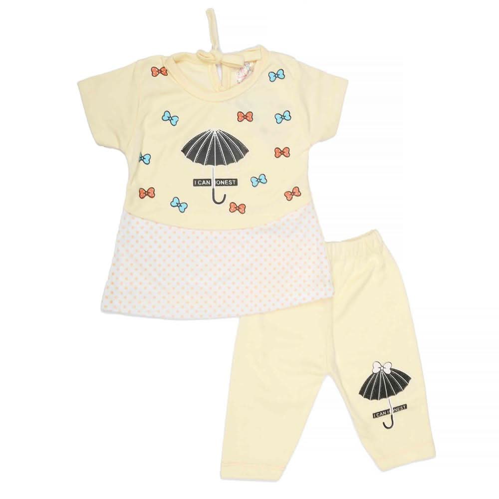 Newborn Girls Suit 2Pcs - Yellow, Kids, NB Girls Sets And Suits, Chase Value, Chase Value