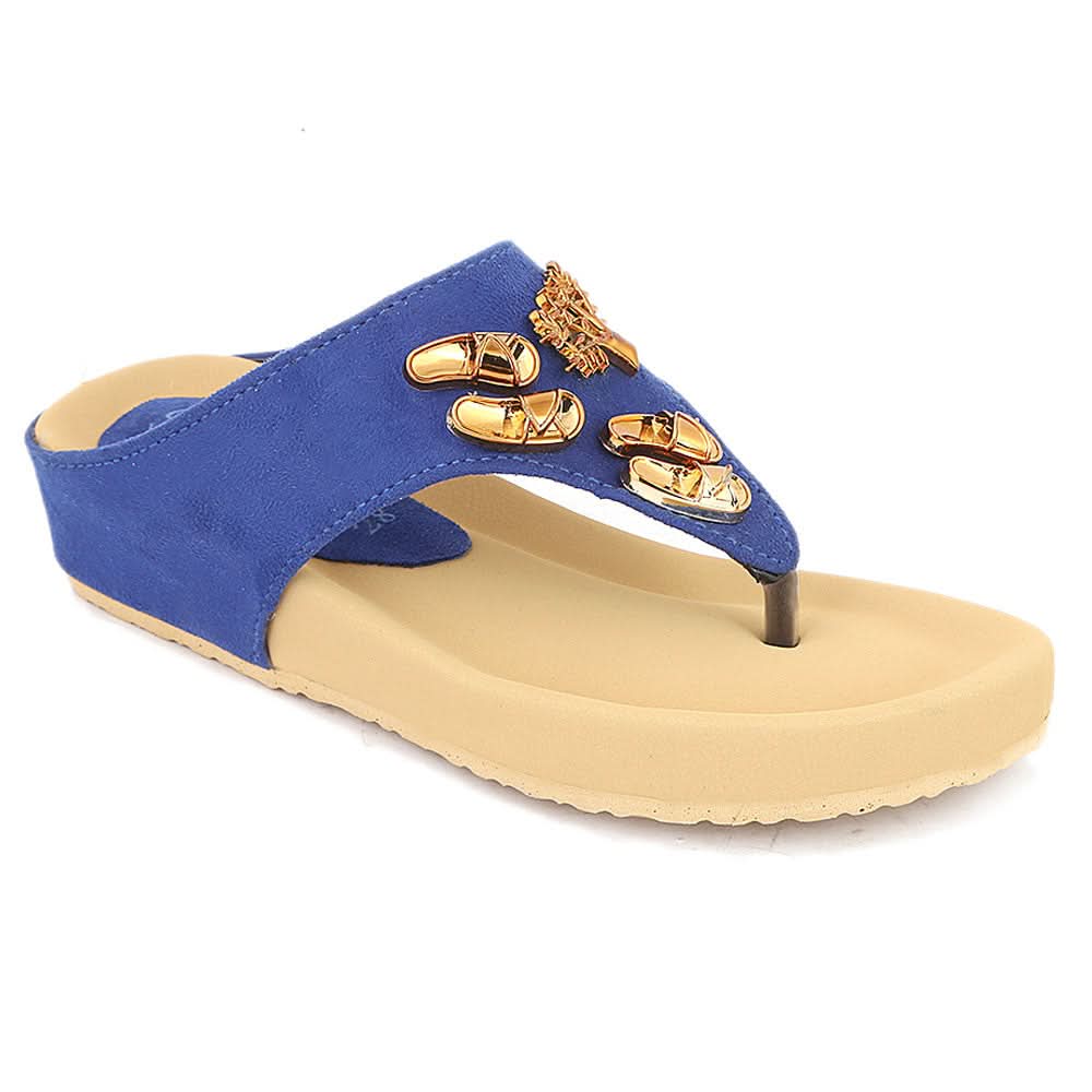 Girls Slipper (G-551) - Blue, Kids, Girls Slippers, Chase Value, Chase Value