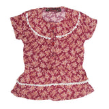 Girls Woven Half Sleeves Top - Dark Purple, Kids, Tops, Chase Value, Chase Value