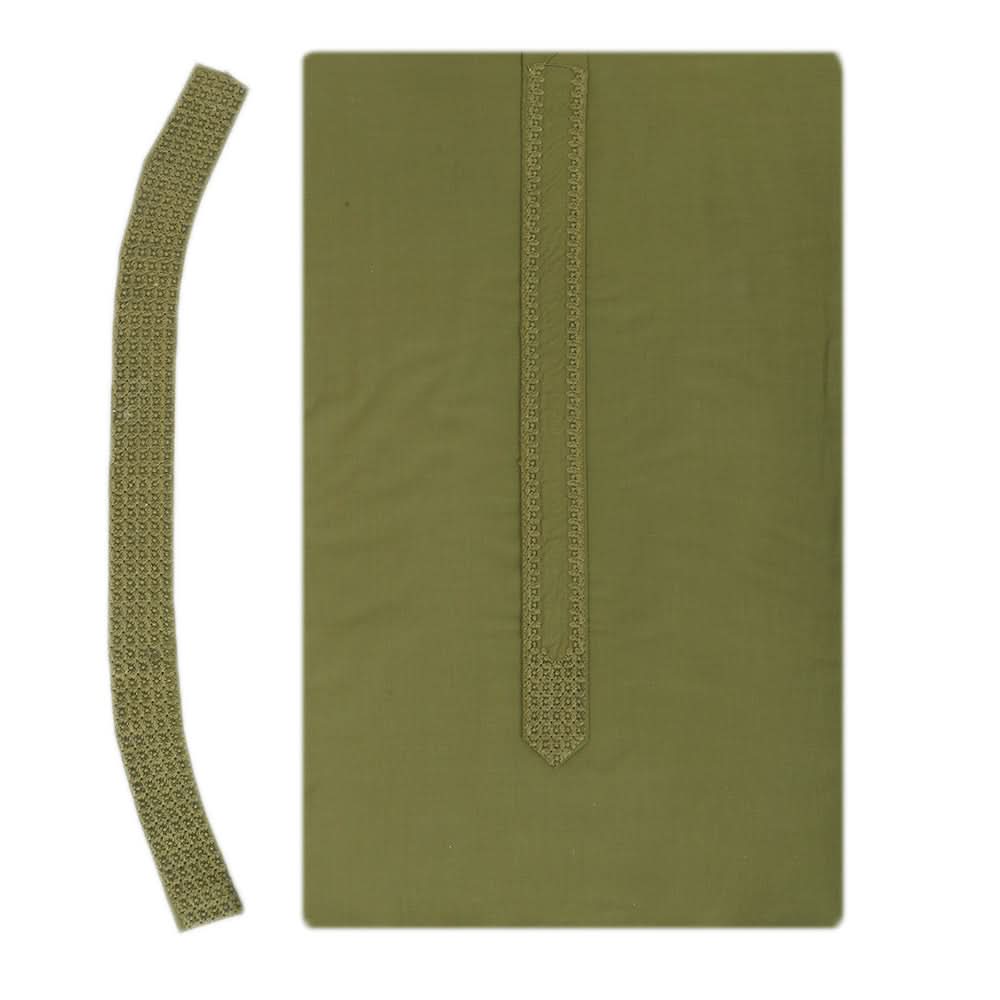 Men's Mashriq Embroidered Un-Stitched Suit - Dark-Green, Men, Unstitched Fabric, Chase Value, Chase Value