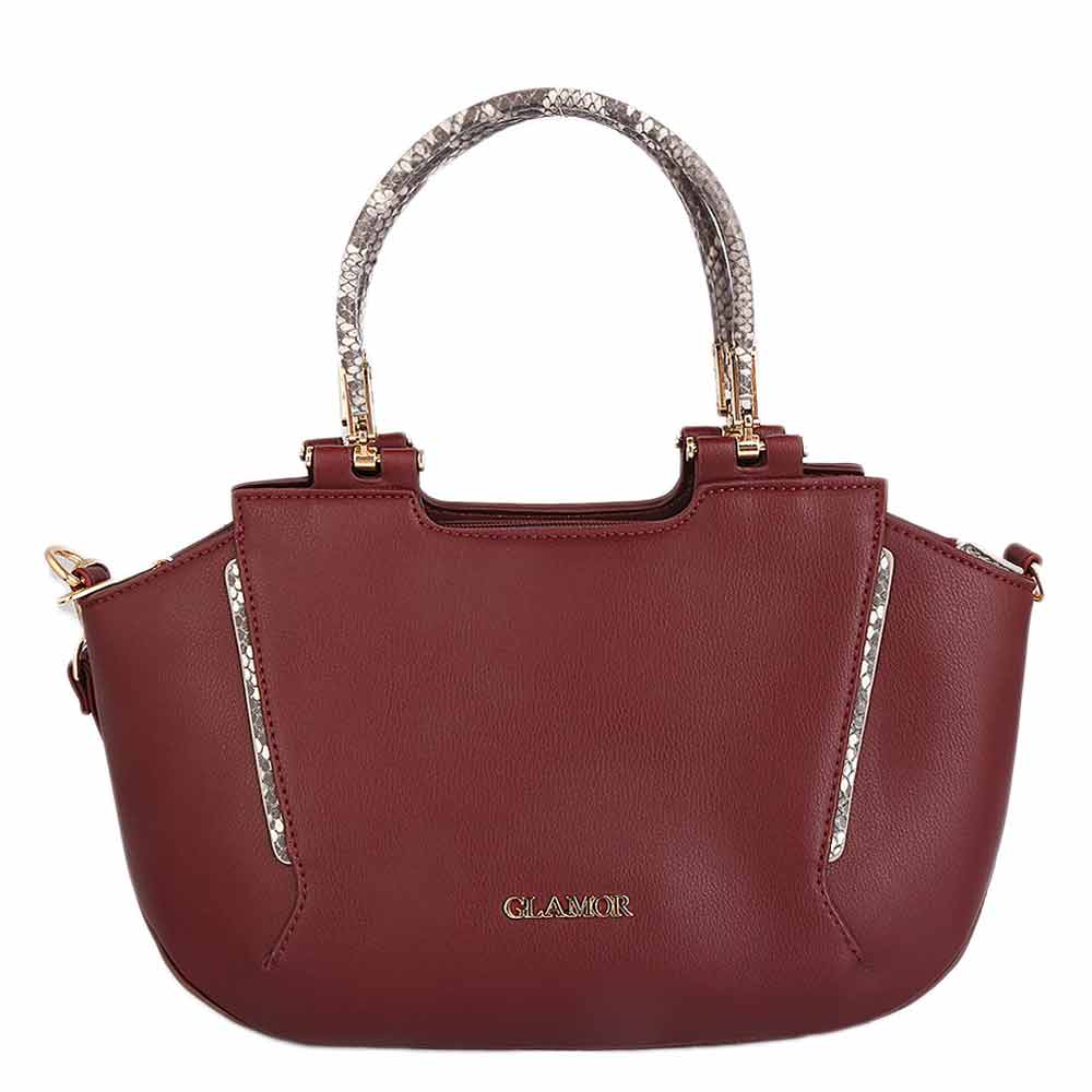 Women`s Handbag G1107 - Maroon, Women, Bags, Chase Value, Chase Value