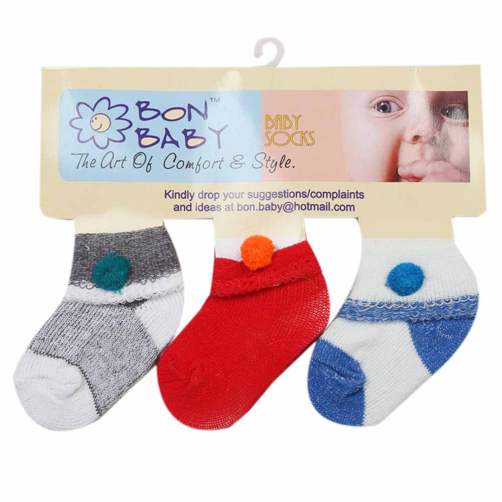 Newborn Socks Pack Of 3 - GG, Newborn Caps, Shoes & Socks, Chase Value, Chase Value
