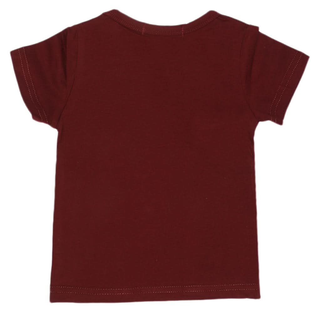 Newborn Boys T-Shirt - Maroon, Kids, NB Boys Shirts And T-Shirts, Chase Value, Chase Value