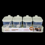Spice Box 4 Pcs - Green, Crockery & Kitchenware, Chase Value, Chase Value
