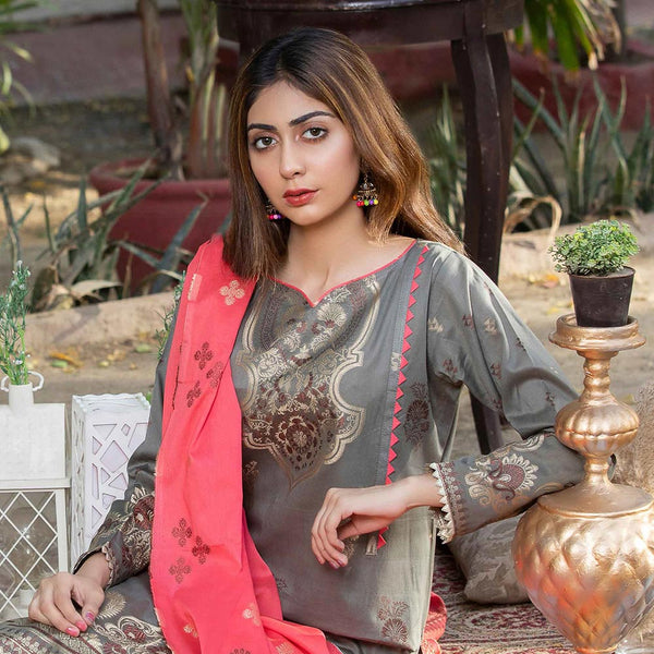 GUL E BAHAR Jacquard Banarsi Lawn 3 Pcs Un-Stitched Suit Vol 1 - 5, Women, 3Pcs Shalwar Suit, Rana Arts, Chase Value