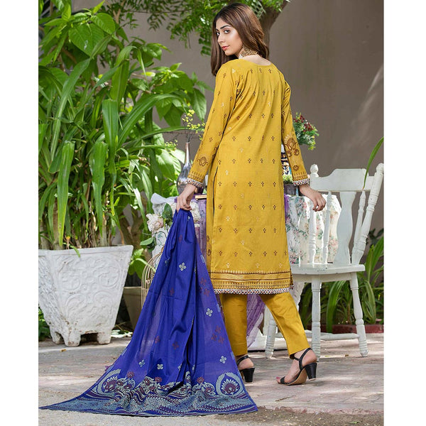 GUL E BAHAR Jacquard Banarsi Lawn 3 Pcs Un-Stitched Suit Vol 1 - 8, Women, 3Pcs Shalwar Suit, Rana Arts, Chase Value