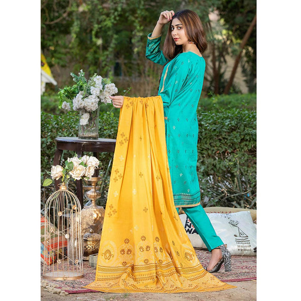GUL E BAHAR Jacquard Banarsi Lawn 3 Pcs Un-Stitched Suit Vol 1 - 10, Women, 3Pcs Shalwar Suit, Rana Arts, Chase Value