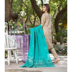 GUL E BAHAR Jacquard Banarsi Lawn 3 Pcs Un-Stitched Suit Vol 1 - 1, Women, 3Pcs Shalwar Suit, Rana Arts, Chase Value