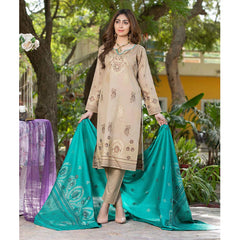 GUL E BAHAR Jacquard Banarsi Lawn 3 Pcs Un-Stitched Suit Vol 1 - 1, Women, 3Pcs Shalwar Suit, Rana Arts, Chase Value
