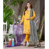 GUL E BAHAR Jacquard Banarsi Lawn 3 Pcs Un-Stitched Suit Vol 1 - 3, Women, 3Pcs Shalwar Suit, Rana Arts, Chase Value