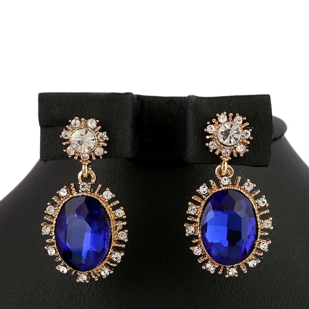 Women's Fancy Earrings - Golden Blue, Jewellery, Chase Value, Chase Value