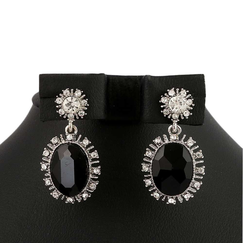 Women's Fancy Earrings - Silver Black, Jewellery, Chase Value, Chase Value