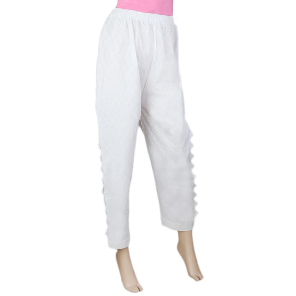 Women's Printed Woven Trouser - White, Women, Pants & Tights, Chase Value, Chase Value