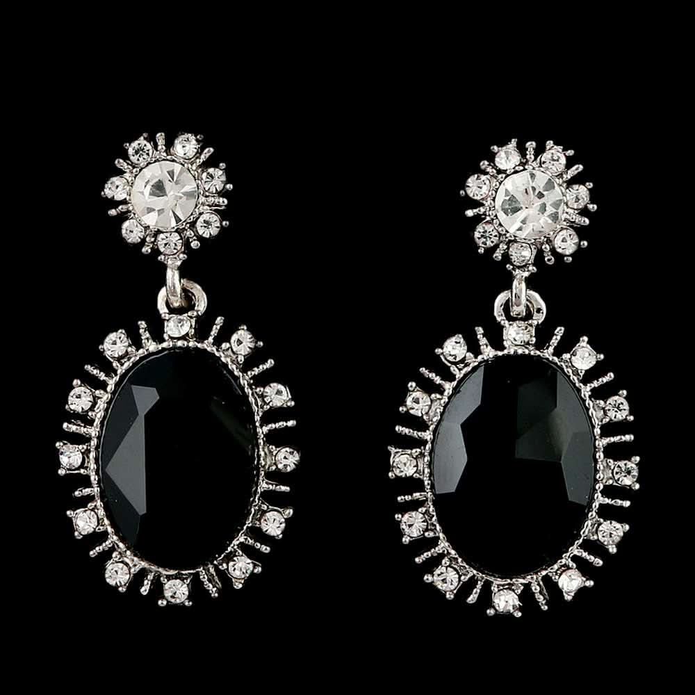 Women's Fancy Earrings - Silver Black, Jewellery, Chase Value, Chase Value