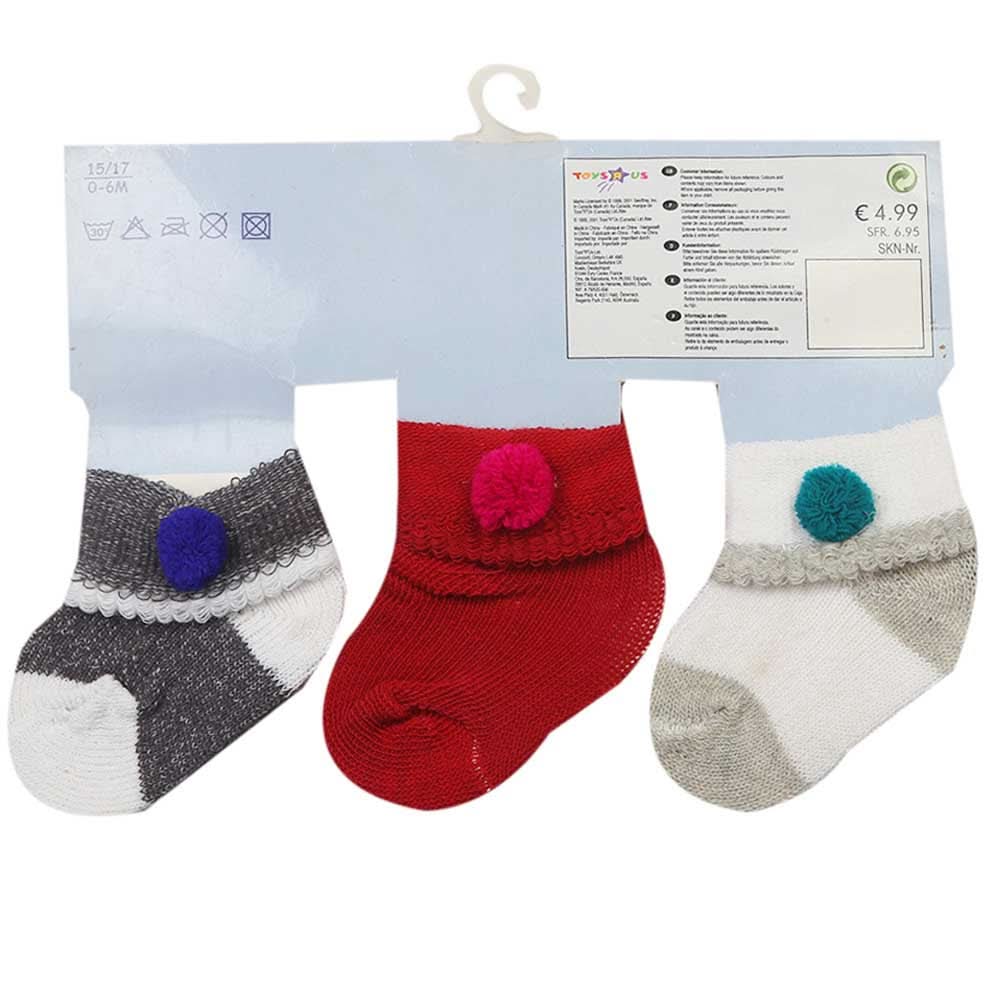 Newborn Socks Pack Of 3 - G, Newborn Caps, Shoes & Socks, Chase Value, Chase Value