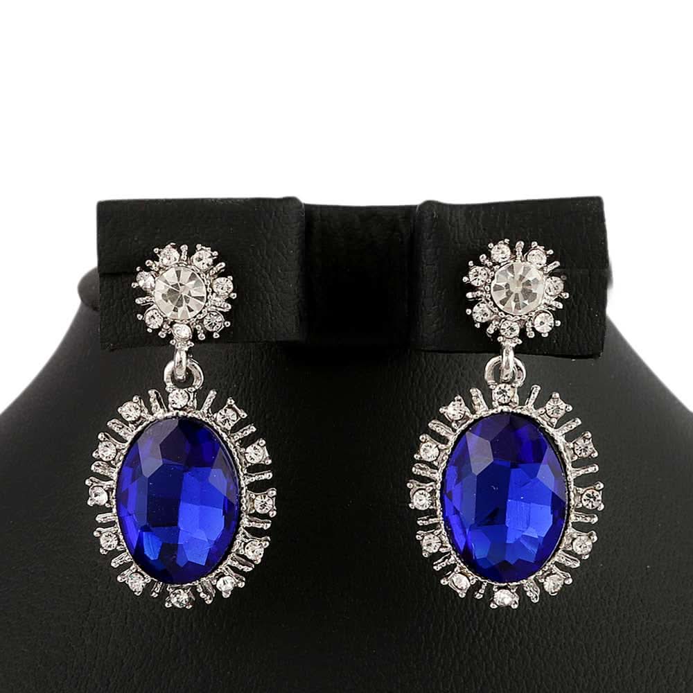 Women's Fancy Earrings - Silver Blue, Jewellery, Chase Value, Chase Value