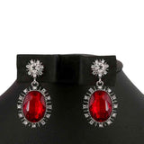 Women's Fancy Earrings - Silver Red, Jewellery, Chase Value, Chase Value
