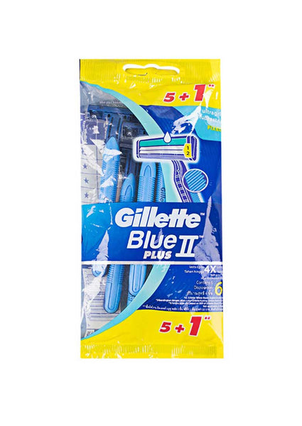 Gillette Blue 2 Plus Razors 5+1, Beauty & Personal Care, Razor and Cartridges, P&G, Chase Value