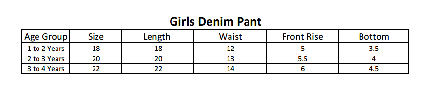 Girls Denim Pant - Black, Kids, Girls Pants And Capri, Chase Value, Chase Value