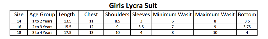 Girls Lycra Suit - Sea Green, Kids, Girls Sets And Suits, Chase Value, Chase Value