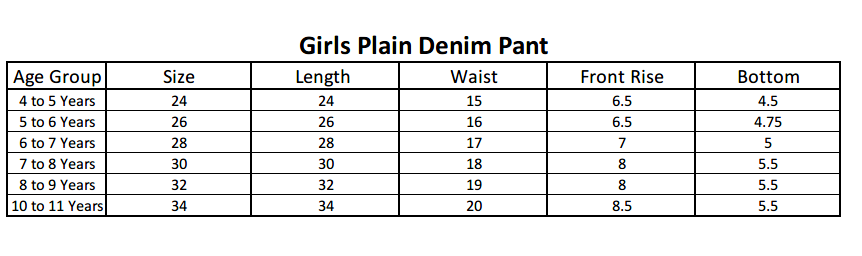 Girls Denim Pant - Black, Kids, Girls Pants And Capri, Chase Value, Chase Value