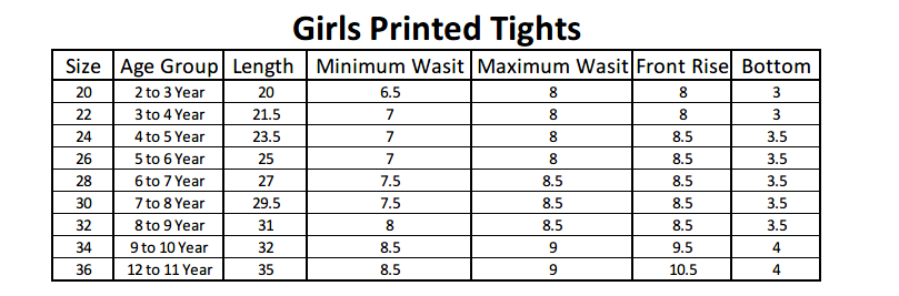 Girls Tights Bottom Print - Red, Kids, Tights Leggings And Pajama, Chase Value, Chase Value
