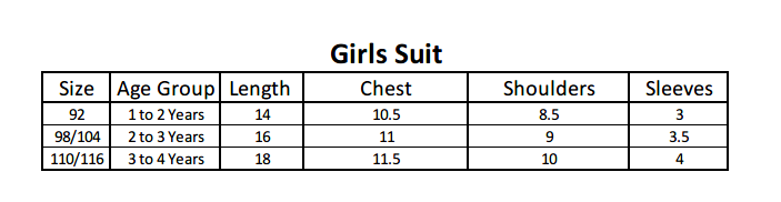 Girls Suit - White, Kids, Girls Sets And Suits, Chase Value, Chase Value