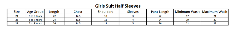 Girls 2 Pcs Half Sleeves Suit - Blue, Kids, Girls Sets And Suits, Chase Value, Chase Value