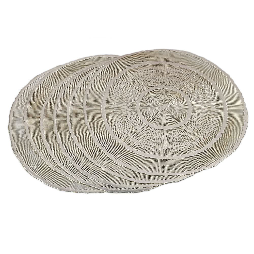 Table Mat Vinyl 6 Pcs Set - A - Golden, Home & Lifestyle, Mats, Chase Value, Chase Value