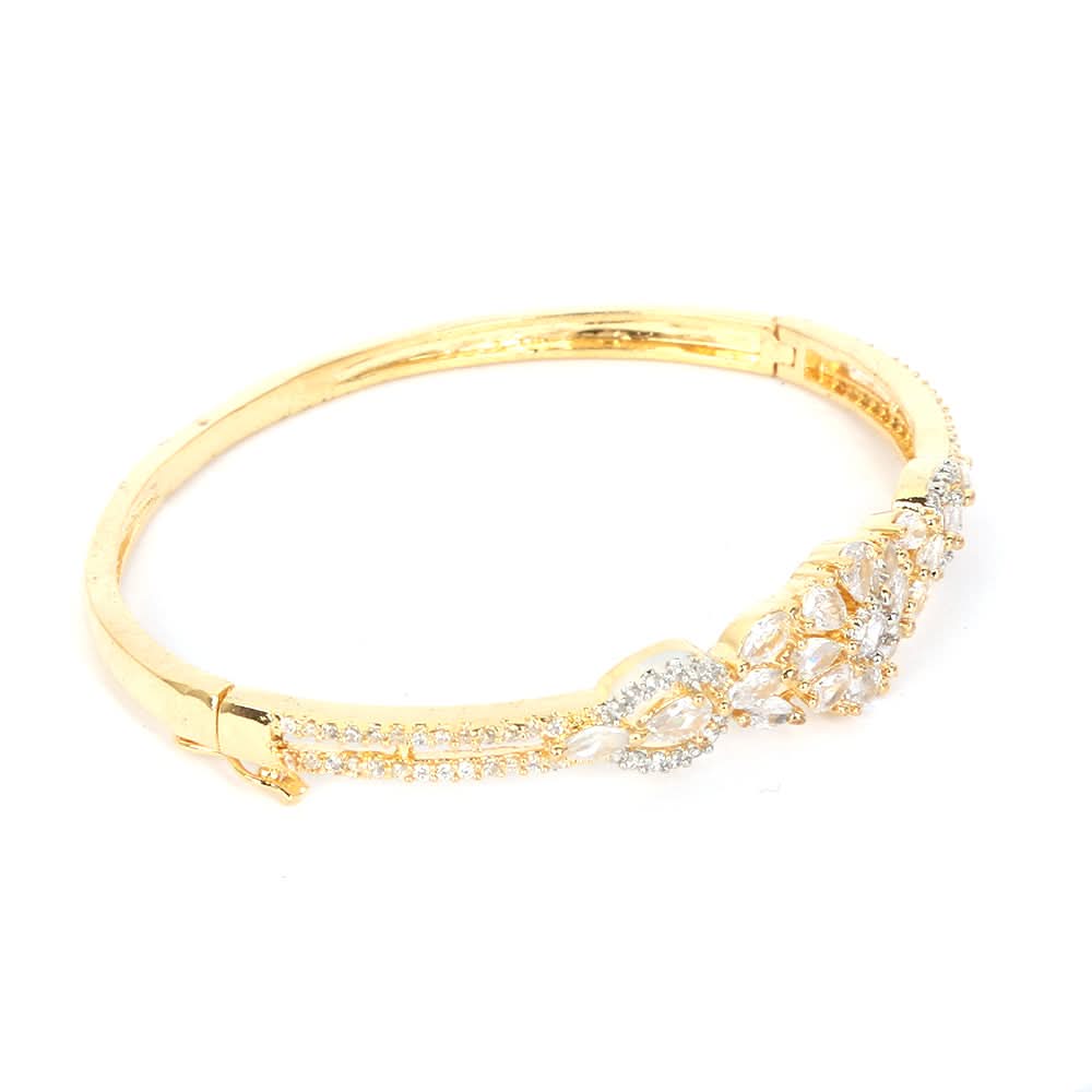 Women's American Diamond Kara Bracelet - Golden, Women, Bangles & Bracelets, Chase Value, Chase Value