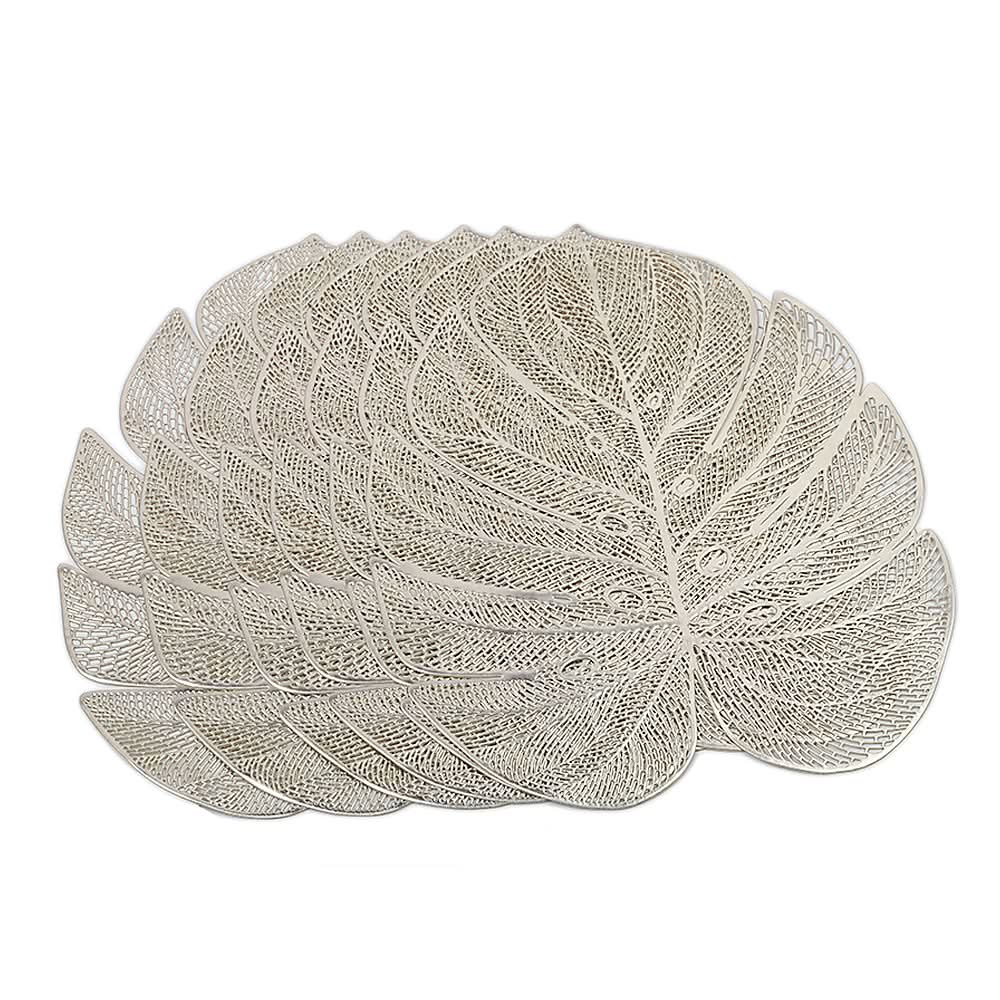 Table Mat Vinyl 6 Pcs Set - J - Golden, Home & Lifestyle, Mats, Chase Value, Chase Value