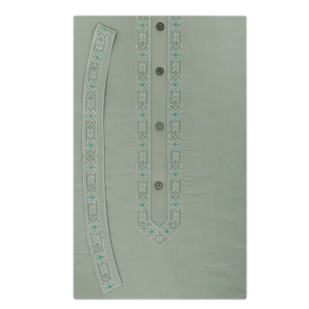 Men's Mashriq Embroidered Un-Stitched Suit - Green, Men, Unstitched Fabric, Chase Value, Chase Value