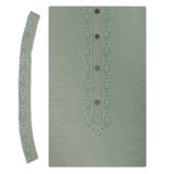 Men's Mashriq Embroidered Un-Stitched Suit - Green, Men, Unstitched Fabric, Chase Value, Chase Value