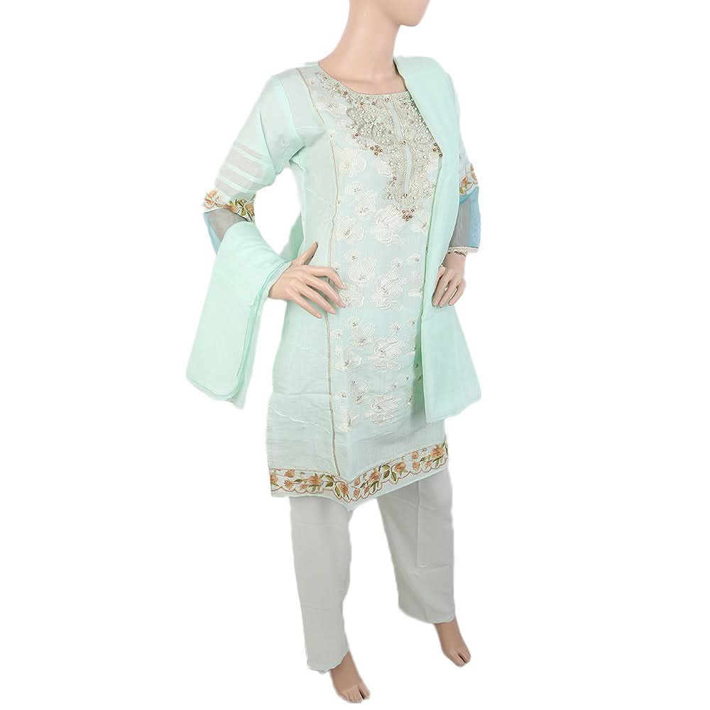 Women's Embroidered Fancy 3Pcs Suit - Green, Women, Shalwar Suits, Chase Value, Chase Value