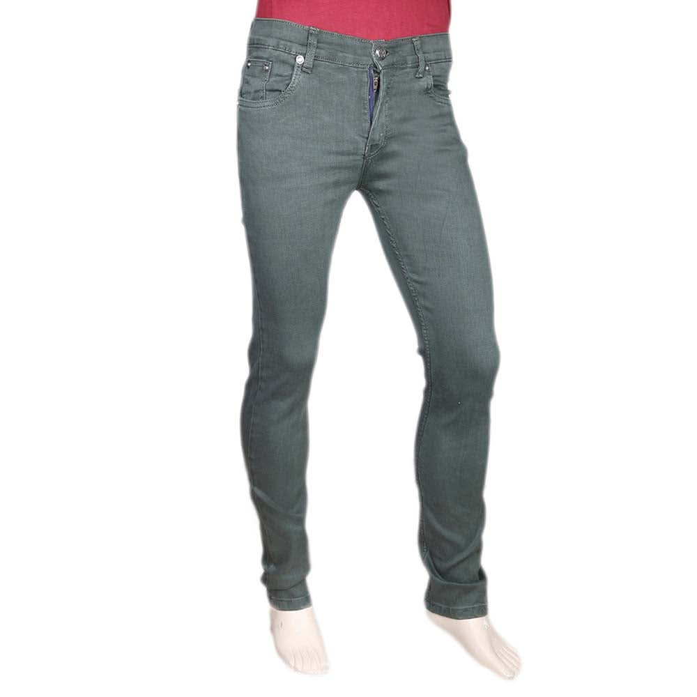 Men's Slim Fit Jeans Pant - Green, Men, Casual Pants And Jeans, Chase Value, Chase Value