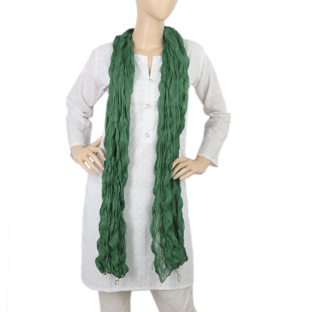Women's Korkore Chiffon Dupatta - Green, Women, Dupatta, Chase Value, Chase Value