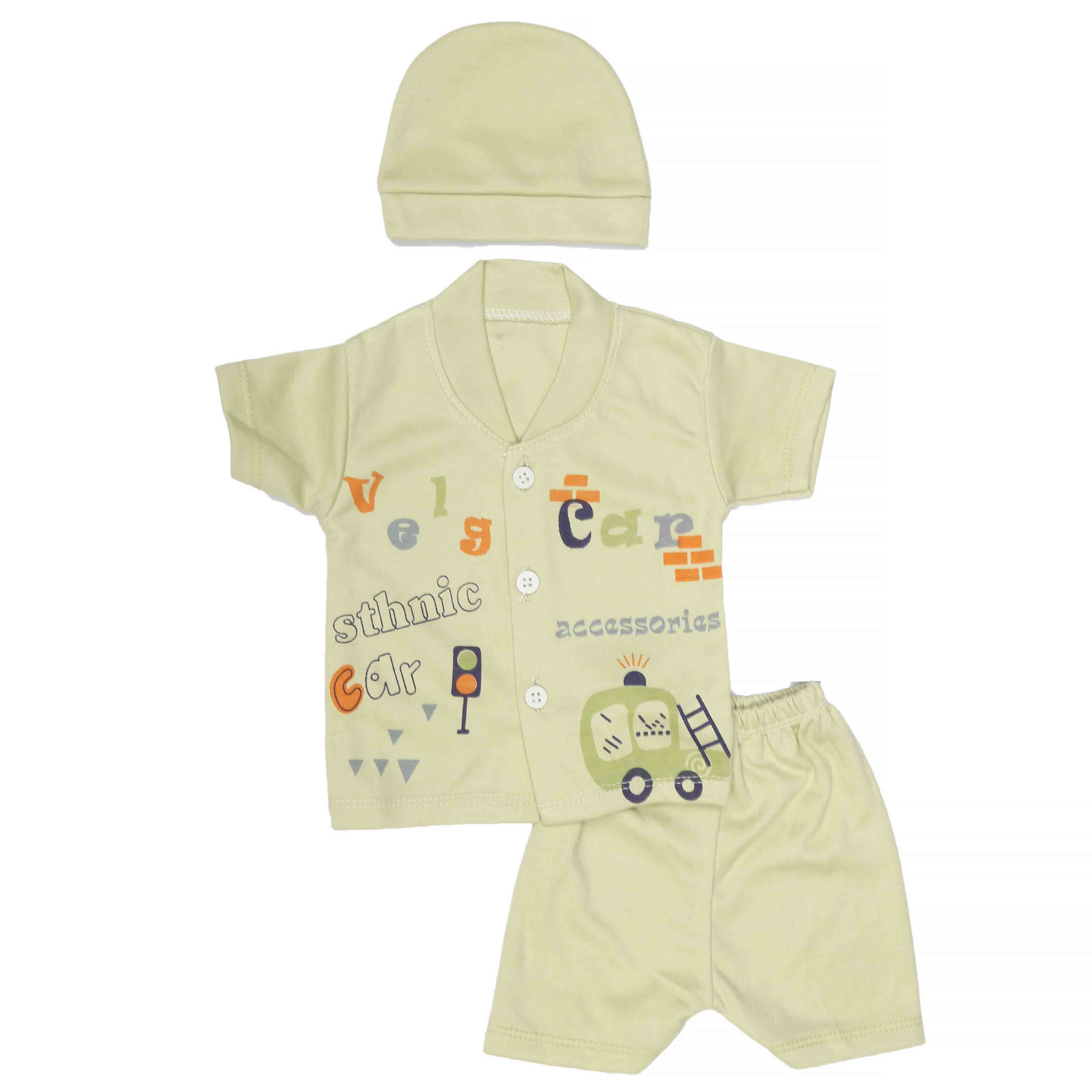 Newborn Boys Suits 3Pcs -Green, Kids, NB Boys Sets And Suits, Chase Value, Chase Value