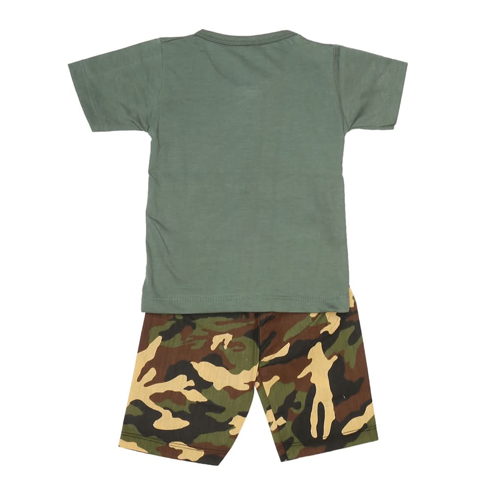 Boys 2 Pcs Suit Half Sleeves - Green, Kids, Boys Sets And Suits, Chase Value, Chase Value