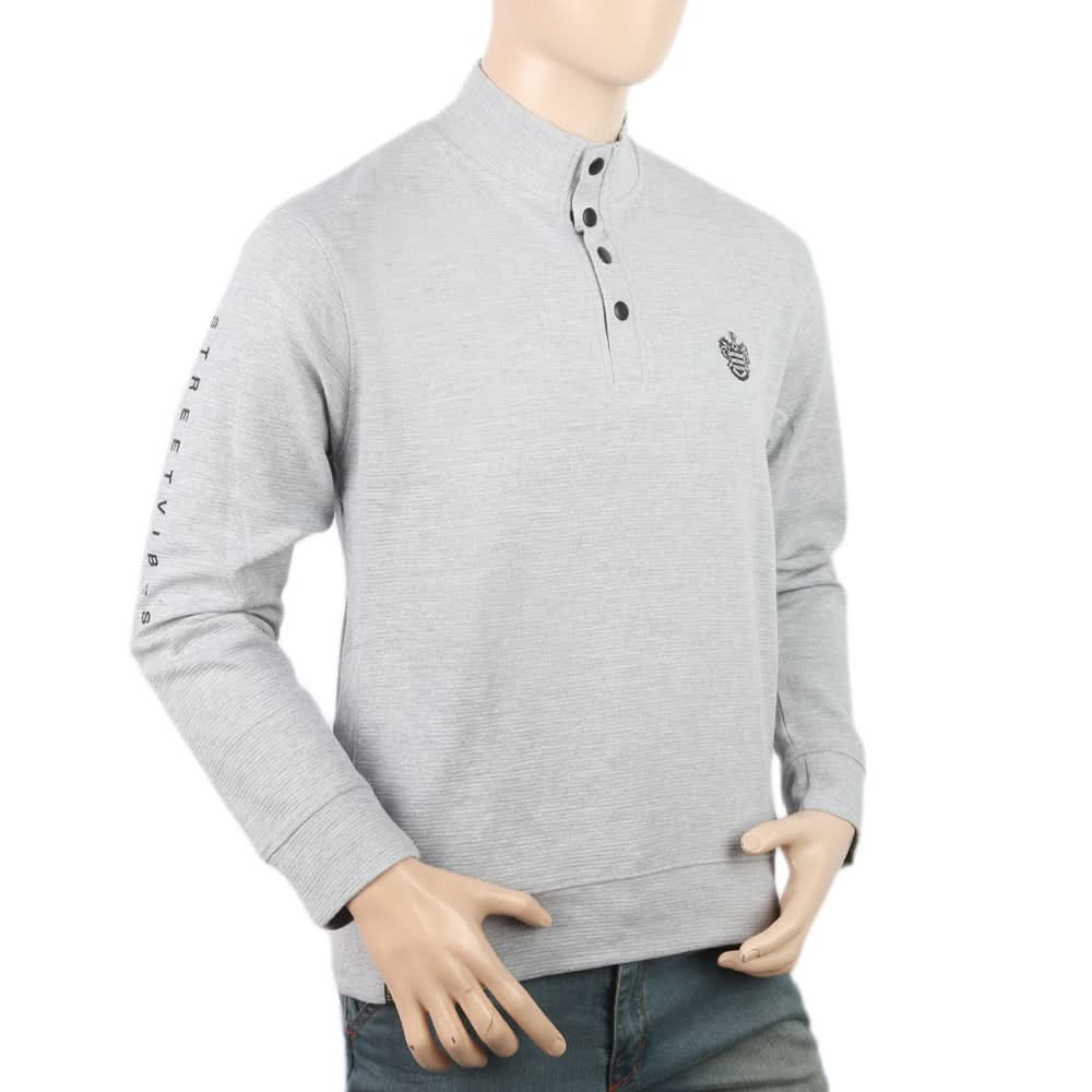 Men's Full Sleeves Fancy Jumper - Grey, Men, Sweater and Sweat Shirts, Chase Value, Chase Value