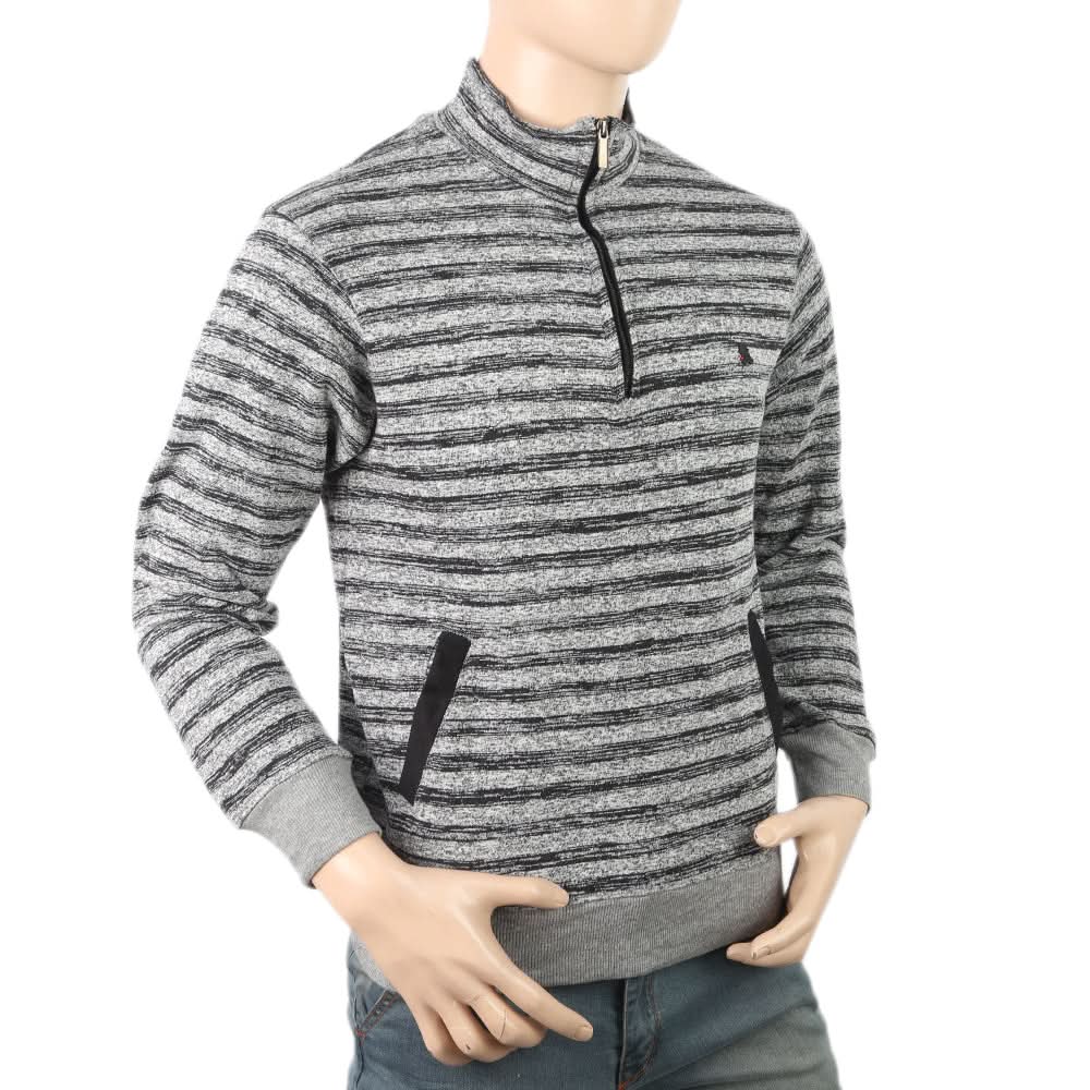 Men's Full Sleeves Fancy Jumper - Grey, Men, Sweater and Sweat Shirts, Chase Value, Chase Value